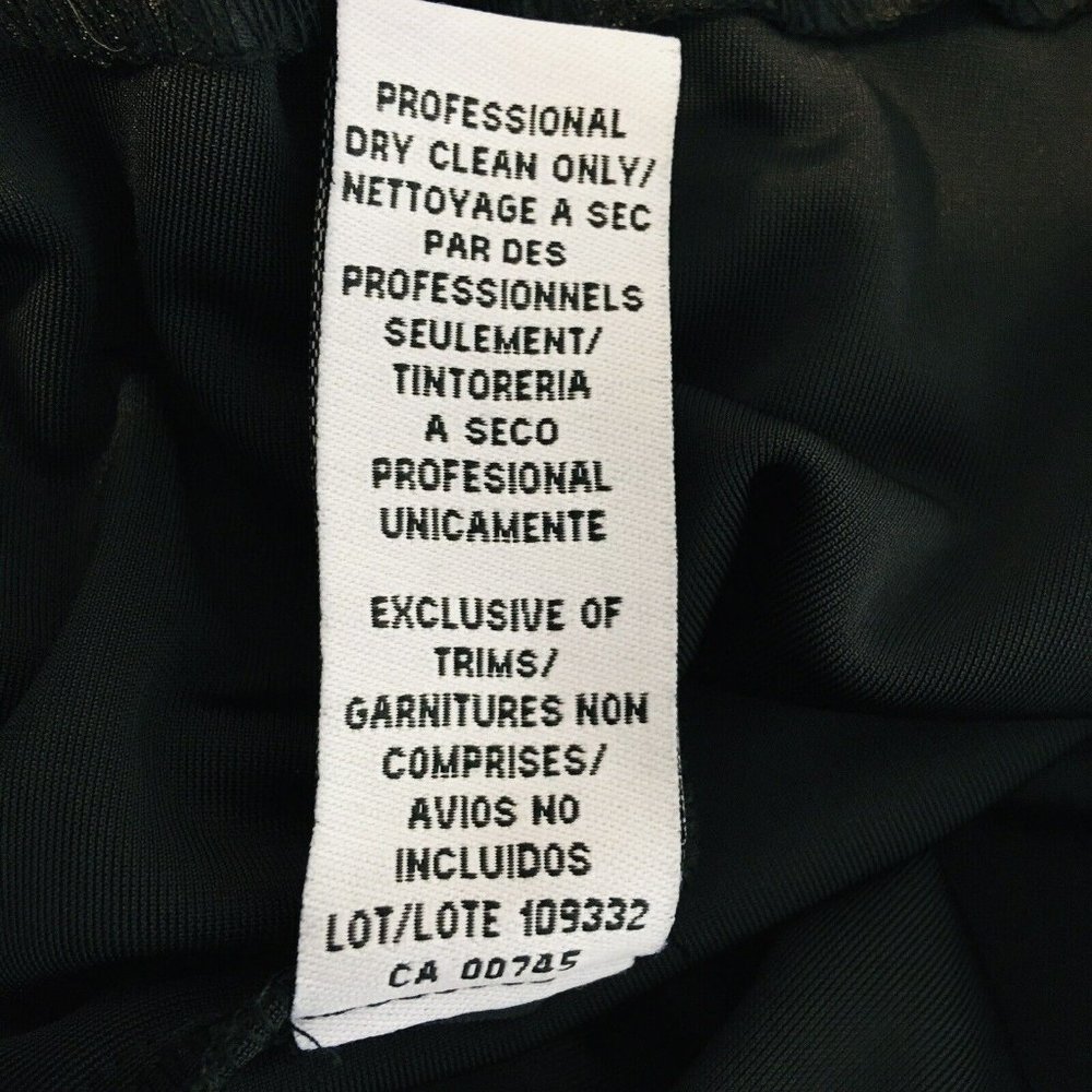 New Js Collections Women's16 Black Velvet Pants Lord & Taylor Side Zip Stretch — image 8 of 8